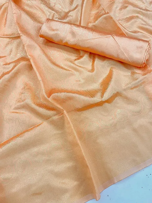 PEACH_PURE_BANARASI_SAREE